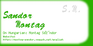 sandor montag business card